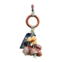 Wholesale Customize Natural Hand Shaker Pangi ChaCha Belirik Handmade Seed Shell Shaker Nutshell Percussion Music Instrument