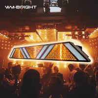 Luces de Escenario LED Matrix Retro Coloridas WM-BRIGHT, IP40, Aluminio, 3X50W RGBA, >8500 Lúmenes, para Parques Temáticos, DJ, Discotecas, Conciertos