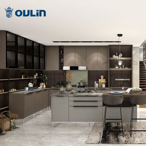 현대 현대 인기있는 디자인 유리 도어 주방 캐비닛 - Product Image 1