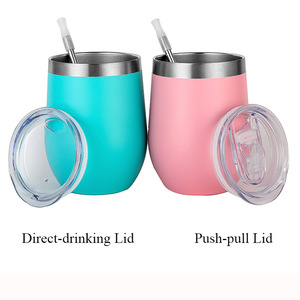 Tasse cadeau personnalisée en acier inoxydable 304 avec couvercle et gobelet à <span class=keywords><strong>paille</strong></span> café <span class=keywords><strong>vin</strong></span> et autres tasses à boissons - Product Image 2