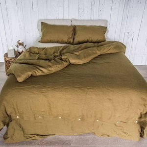 Housse de couette et taies d'oreiller Euro en coton 100% uni brun foncé 300TC, antibactériennes, style ferme, pour usage hôtelier - Product Image 4