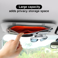 Pare-soleil de voiture multi-poches en cuir PU organisateur sac de rangement de voiture petite pochette de rangement de documents