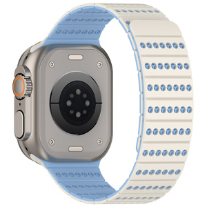 Nueva Correa Magnética para Reloj de iPhone 8/9/SE con Diseño de Panal de Abeja en Dos Tonos, Material de Gel de Silicona, Cuatro Niveles - Product Image 3