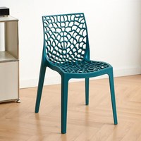 Chaise de jardin empilable en plastique PP à prix abordable, chaise de salle à manger d'extérieur sans accoudoirs – Vente chaude