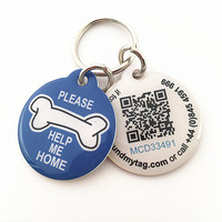 Fábrica personalizada Anti Lose Cat Dog Tags Acero inoxidable Nfc Pet Tag con código Qr