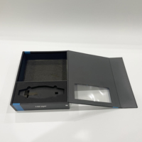 Boîte magnétique avec fenêtre et insert en EVA pour produits électroniques, logo personnalisé, emballage de chargeur
