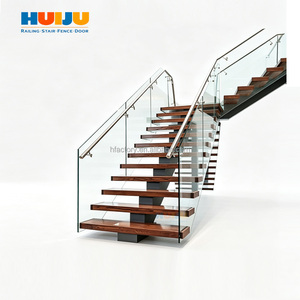Escalera de Madera Flotante HJ <span class=keywords><strong>Alucasa</strong></span>, Estilo Australiano y Canadiense, Escalera de Caracol Moderna para Interiores - Product Image 1