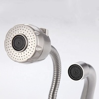 Robinet de cuisine à double tête SUS304 robinet d'eau froide monté sur le pont personnalisable robinets d'eau flexibles à double poignée