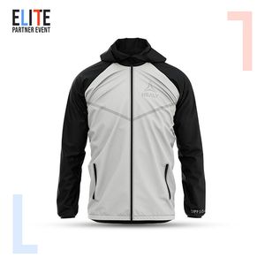 Chaqueta con capucha cortavientos para hombre a la moda, abrigo con cremallera, chaqueta cortavientos de poliéster con logotipo personalizado ligero - Product Image 2