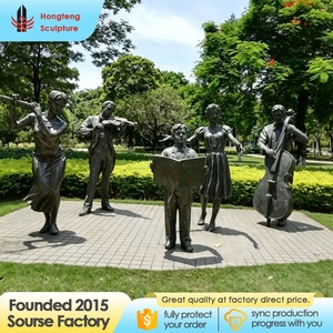 Escultura de Bronce Fundido Retro de los Años <span class=keywords><strong>80</strong></span> y <span class=keywords><strong>90</strong></span>, Personalizada Directamente de Fábrica, Resistente a los Rayos UV, Figuras Musicales Abstractas, Estatua Artística - Product Image 1