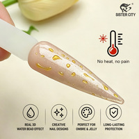 Gel de finition brillant effet goutte d'eau personnalisable, style designer français, 15 ml, pour nail art DIY UV LED, résine non toxique