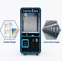 Machine à griffes personnalisée OEM avec logo imprimé, bande lumineuse LED, joystick, fonction monnayeur, jeu d'arcade attrape-prix pour enfants