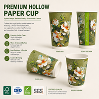 Vaso de Papel Premium para Café, Espresso, Bar, Cafetería, Resistente, Multiusos, Aislado, de Doble Pared, Resistente al Calor y Anti-escaldaduras