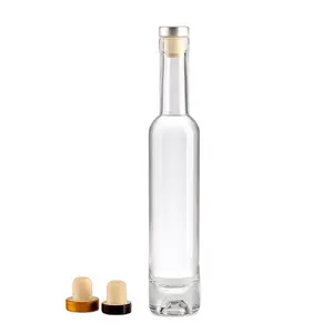 Factory Supplier 250 ml High Quality Clear Glass Ice Wine Bottle Fruit Wine Glass Bottles With Cork