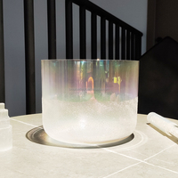 Magnifique bol de méditation en quartz transparent, bols chantants en cristal de quartz clair, bols sonores pour la santé/mascotte, yoga