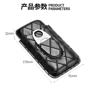 Cortador de puros de cuero portátil personalizado con estuche para viajes-tres juegos incluidos - Product Image 5
