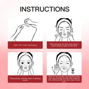 35 masques hydratants pour les yeux Sakura au ginseng rouge, pêche et camomille, raffermissants, anti-rides et apaisants, masque facial en tissu - Product Image 5