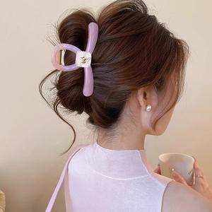 Nouvelle Pince à Cheveux Grande Taille Translucide en Résine Plastique, Style Gelée Colorée, pour Filles et Femmes - Product Image 1