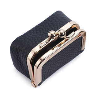 レトロなPUレザークリップキーチェーンコイン財布ファッションかわいい財布ショッピングポータブル口紅マネーバッグペダントファッション - Product Image 3