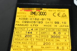 Nouvel équipement d'automatisation industrielle d'origine, prix usine, moteur AC A06B-0162-B175, arbre conique AM6/3000, PLC <span class=keywords><strong>A64</strong></span> 6 RP - Product Image 2