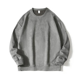 Sudadera de ante bordada con Logo personalizado, Unisex, cuello redondo, venta al por mayor - Product Image 2