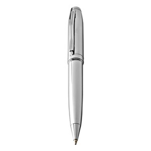 Penna a Sfera in Ottone Cromato 0.7mm con Dettagli in Plastica e Metallo, Ideale per Regali Promozionali, Disponibile in Legno, Bambù e Rame - Product Image 1