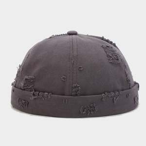 2024 Autumn Fall New Arrival Trendy Worn Out <b>Brimless</b> Dad Hat Baseball <b>Cap</b> Distressed Docker Hat - Product Image 5