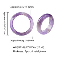 Bagues en pierre de cristal naturel, style bracelet à porter au poignet, bandes de pierres semi-précieuses pour un usage quotidien et des occasions de cadeaux