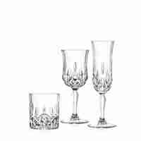 Ensemble de 18 verres à opera et verres à eau RCR Classic Design Opera Glass and Tumbler en cristal d'Italie, lavables au lave-vaisselle, pour vin, eau et cocktails