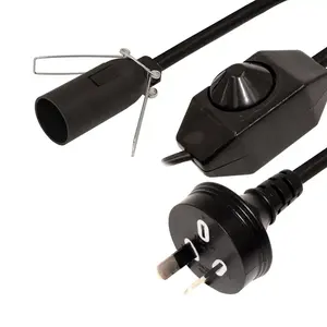 0.75mm2 SAA Australia Electric Cord E14 E26 Lamp Holder Dimmer Switch Au Plug Himalayan Salt Lamp Cable