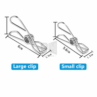 Pinces à linge multifonctionnelles en acier inoxydable durables de 5 cm et 6 cm, supports de pinces à vêtements, clips de scellage pour la maison