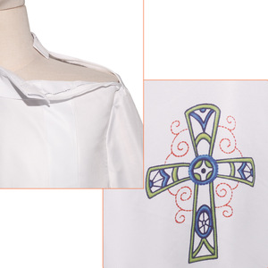 Abito Bianco in Spandex per Cosplay Medievale e Rinascimentale, Costume per Spettacoli Teatrali - Product Image 4