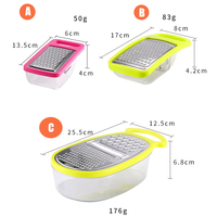 Manjia – Gadget de cuisine en acier inoxydable, outils pour fruits et légumes râpe avec récipient râpe à ail et légumes