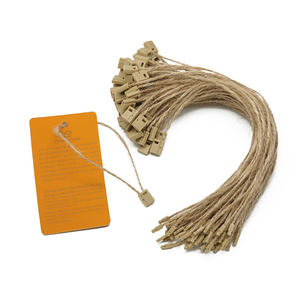 カスタムシールタグ付きロープファッションハングタグ、衣料品用ストリングタグ、中国製100%天然麻ロープストリング販売中 - Product Image 5