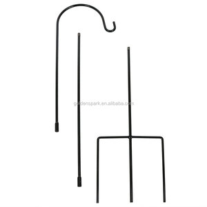 Móc Chăn Cừu Nặng Ngoài Trời, Cột Vườn Để Treo Thức Ăn Và Cây Cho Chim, Cao 82 Inch, Bộ 2, Màu Đen - Product Image 5