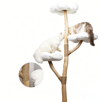 Grand arbre à chat en bois Heybly, tour griffoir haute pour chat, arbre à chat de luxe de bonne qualité, maison d'arbre pour chat, meuble griffoir pour chat