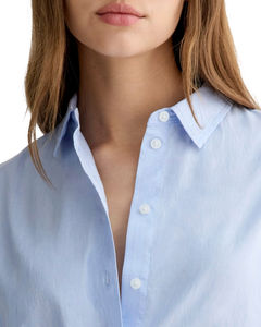 レディースシャツ＆ブラウス コットン 長袖 無地 フォーマル ビジネス レギュラーフィット ボタンフロント 春 オフィスウェア OEM 卸売 - Product Image 4