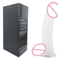 Vente en gros de Godemichés Portables Transparents pour Femmes, Dispositifs de Masturbation, Jouets Sexuels pour Adultes