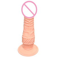 Juguete Sexual con Forma Única de Pene Simulado Color Piel para Mujeres, Masajeador Anal, Juguete Sexual para Adultos