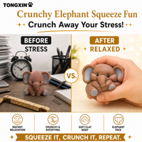 Jouet anti-stress éléphant en argile souple et craquante TONGXIN, fournisseur de jouets craquants et moelleux, mini-balle anti-stress, balles anti-stress pour studio