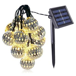 Cadena <span class=keywords><strong>de</strong></span> <span class=keywords><strong>luces</strong></span> LED <span class=keywords><strong>de</strong></span> bola marroquí transfronteriza, decoración <span class=keywords><strong>de</strong></span> habitación <span class=keywords><strong>de</strong></span> plástico IP65 romántica <span class=keywords><strong>con</strong></span> bolas <span class=keywords><strong>de</strong></span> Navidad huecas para uso en interiores - Product Image 5