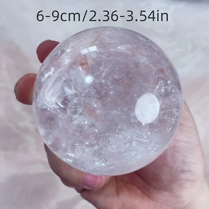 Sphère de cristal de quartz clair, boule de cristal brut naturel pour décoration intérieure, <span class=keywords><strong>idée</strong></span> de <span class=keywords><strong>cadeau</strong></span> de vacances unique, diamètre de 2.36 à 3.54 pouces, 1 pièce - Product Image 2