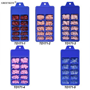 100 pièces coloré clair naturel faux ongles d'orteil conseils pieds conseils <span class=keywords><strong>manucure</strong></span> couverture complète faux ongles d'orteil pointe - Product Image 4