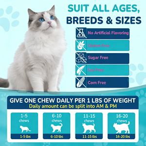 OEM/ODM Suplemento Inmunológico <span class=keywords><strong>para</strong></span> Mascotas, Masticables Suaves Calmantes <span class=keywords><strong>para</strong></span> <span class=keywords><strong>Perros</strong></span> y Gatos con Aceite de Pescado y Vitamina E de Rápida Absorción - Product Image 2