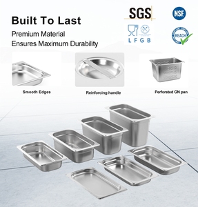 Venta caliente 150mm de profundidad de acero inoxidable europeo GN <span class=keywords><strong>Pan</strong></span> nuevo contenedor de alimentos rectangular equipo de cocina para hoteles restaurantes - Product Image 4