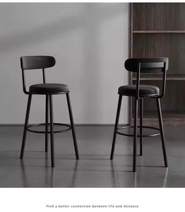 Penjualan pabrik kursi <span class=keywords><strong>Bar</strong></span> bangku tinggi meja <span class=keywords><strong>bar</strong></span> kain ringan mewah sandaran modis berkualitas tinggi bangku tinggi rumah tangga - Product Image 6