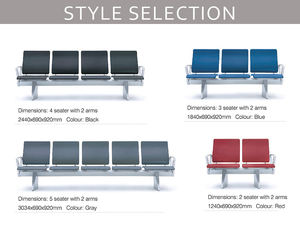 Chaise de service à trois ou quatre places, coussin en Pu coloré, Style populaire, haute qualité, pour Station Bus, hôpital, hôtel, hôpital, hôpital, personnel - Product Image 6