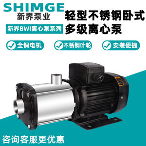 ปั๊มน้ำแบบหลายใบพัดแนวนอน New World Pump BWI กำลังไฟ 0.5 กิโลวัตต์ ผลิตจากสแตนเลส สำหรับอุตสาหกรรม - Product Image 3