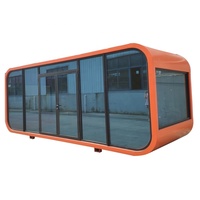 Maison conteneur préfabriquée en panneaux sandwich d'acier de 20 pieds, modèle Apple Cabin, avec porte en alliage d'aluminium, design moderne, pour usage commercial, haute qualité, amovible