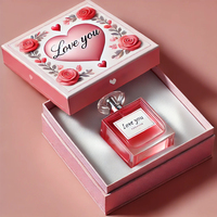 Boîtes cadeaux de fleurs en papier bonbon romantique faites à la main pour la Saint-Valentin Logo personnalisé doublure éponge en relief pour parfum chocolat